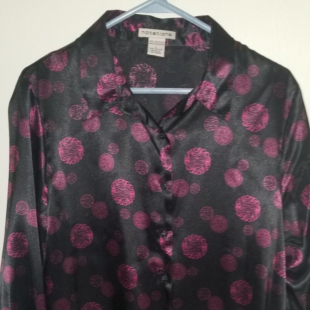 Long Sleeve women's button-up blouse